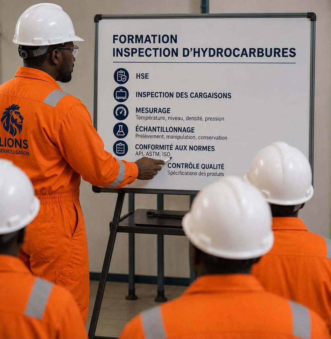 Formation professionnelle en inspection et contrôle industriel - Programme de développement des compétences Lions Services Gabon